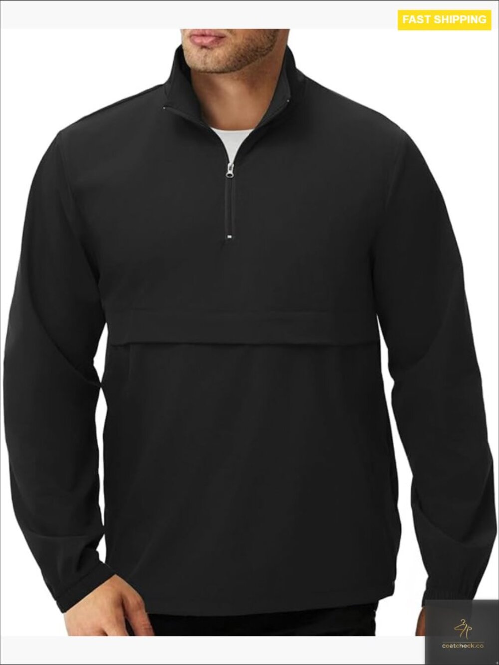 Lightweight Quarter Zip Pullover Windbreaker Golf Jacket with Pockets
